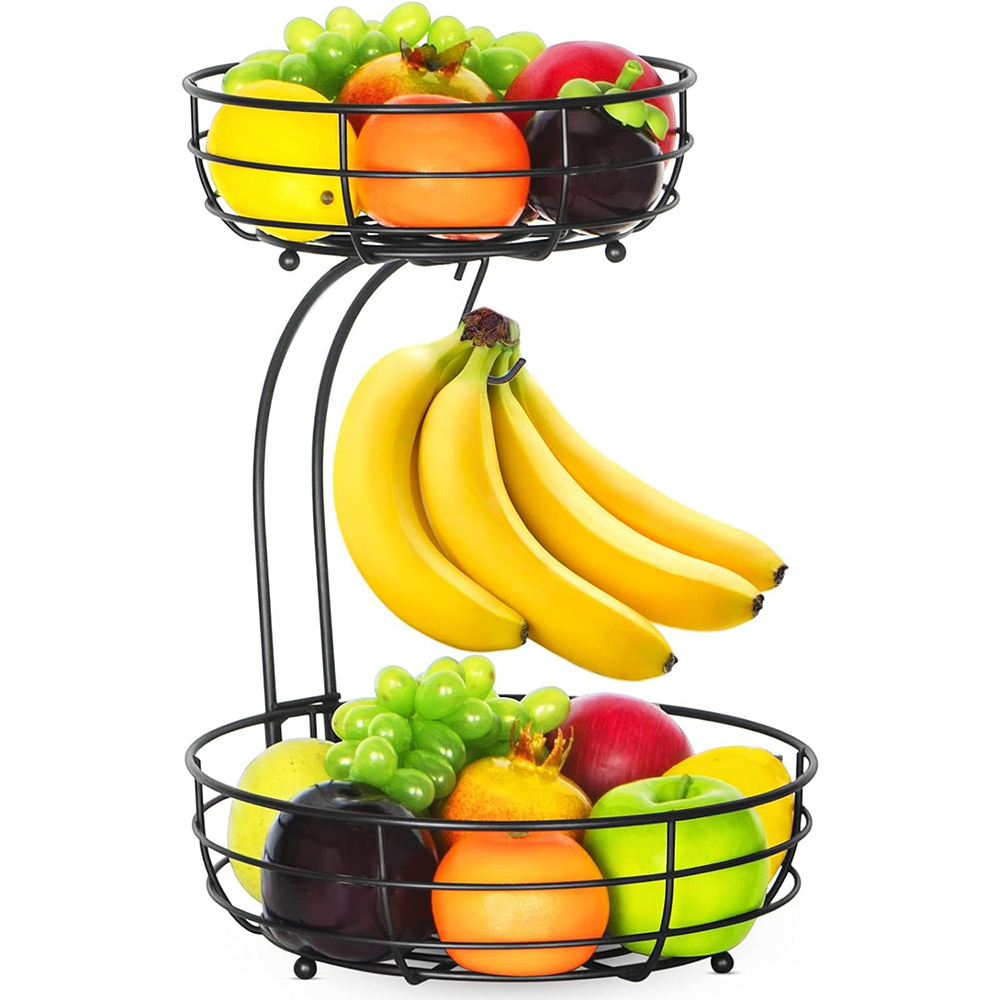 Food Storage Types - LMETJMA Cestello portafrutta a 2 livelli
