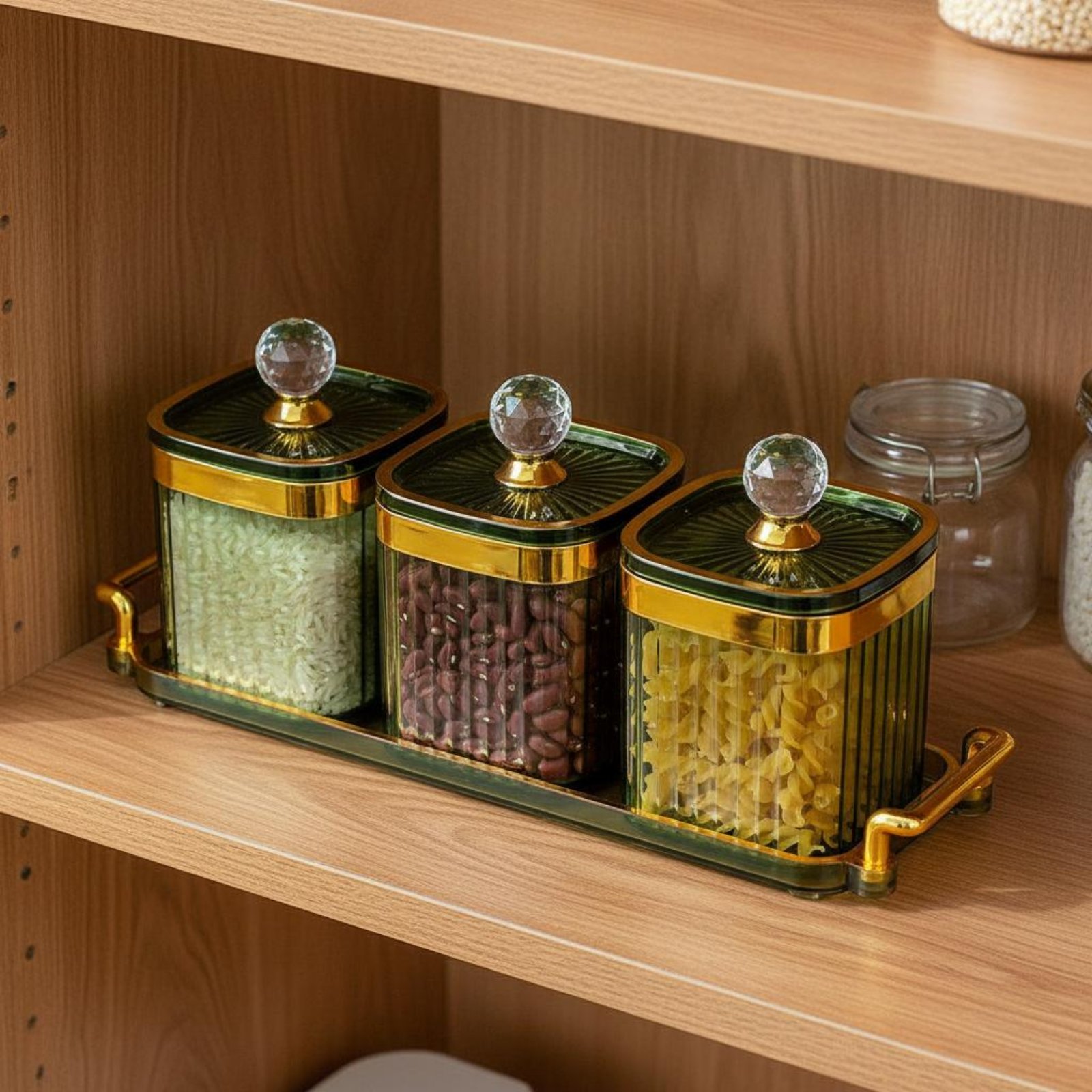 Food Storage Canister - Set di Contenitori Decorativi per Snack