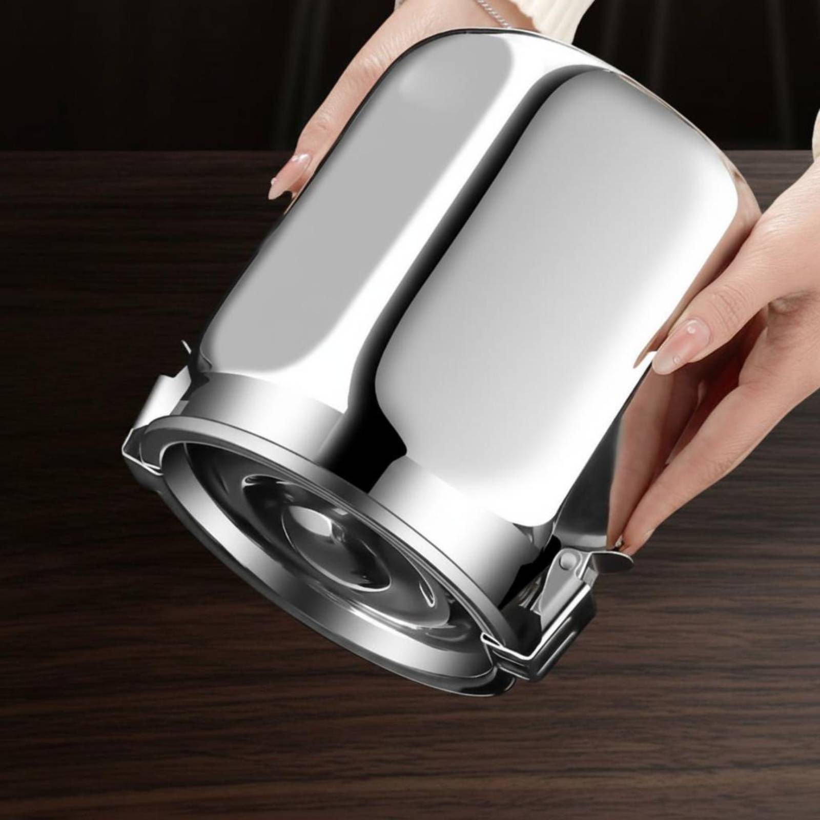 Food Storage Canister - Contenitore Ermetico in Acciaio Inossidabile Argento,