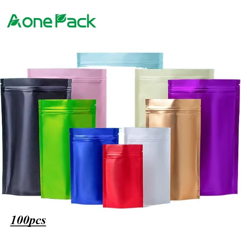 Food Storage Ziploc Bags - 100 pz Personalizzato Opaco Finito Semi