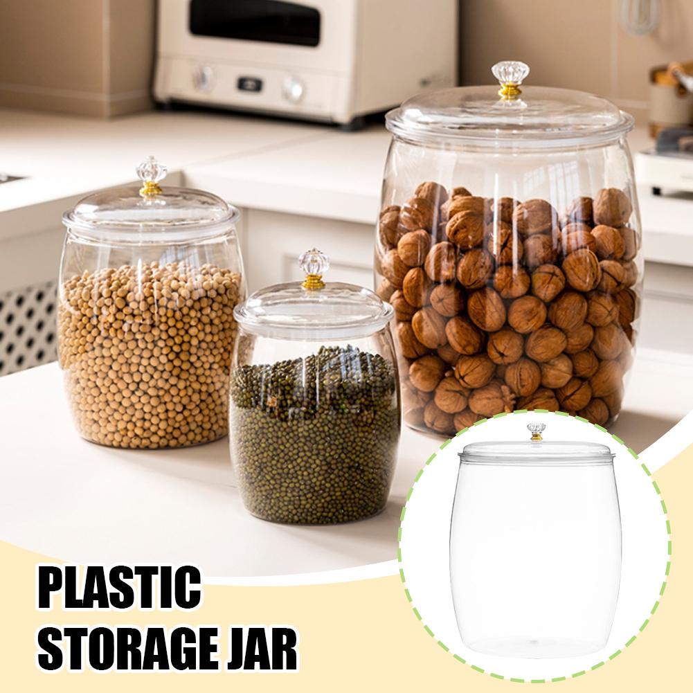 Food Storage Jars With Lids - Grande Contenitore Trasparente in Plastica con