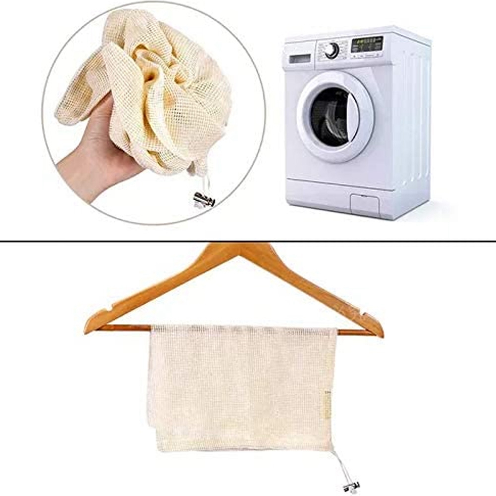 Produce Bag Reusable Mesh - Set da 9 pezzi di sacchetti