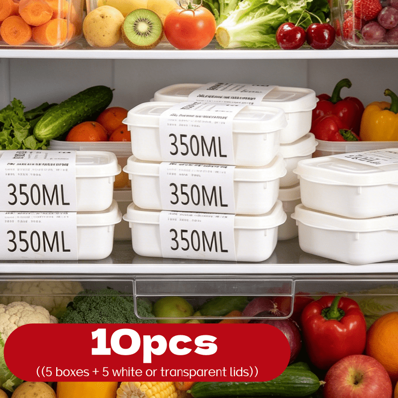 Food Storage Canister - Set di 10 Contenitori Impilabili Riutilizzabili