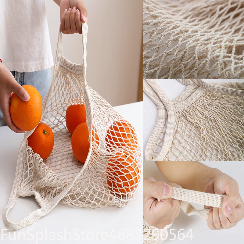 Produce Bag Reusable Mesh - Borsa per la spesa pieghevole in