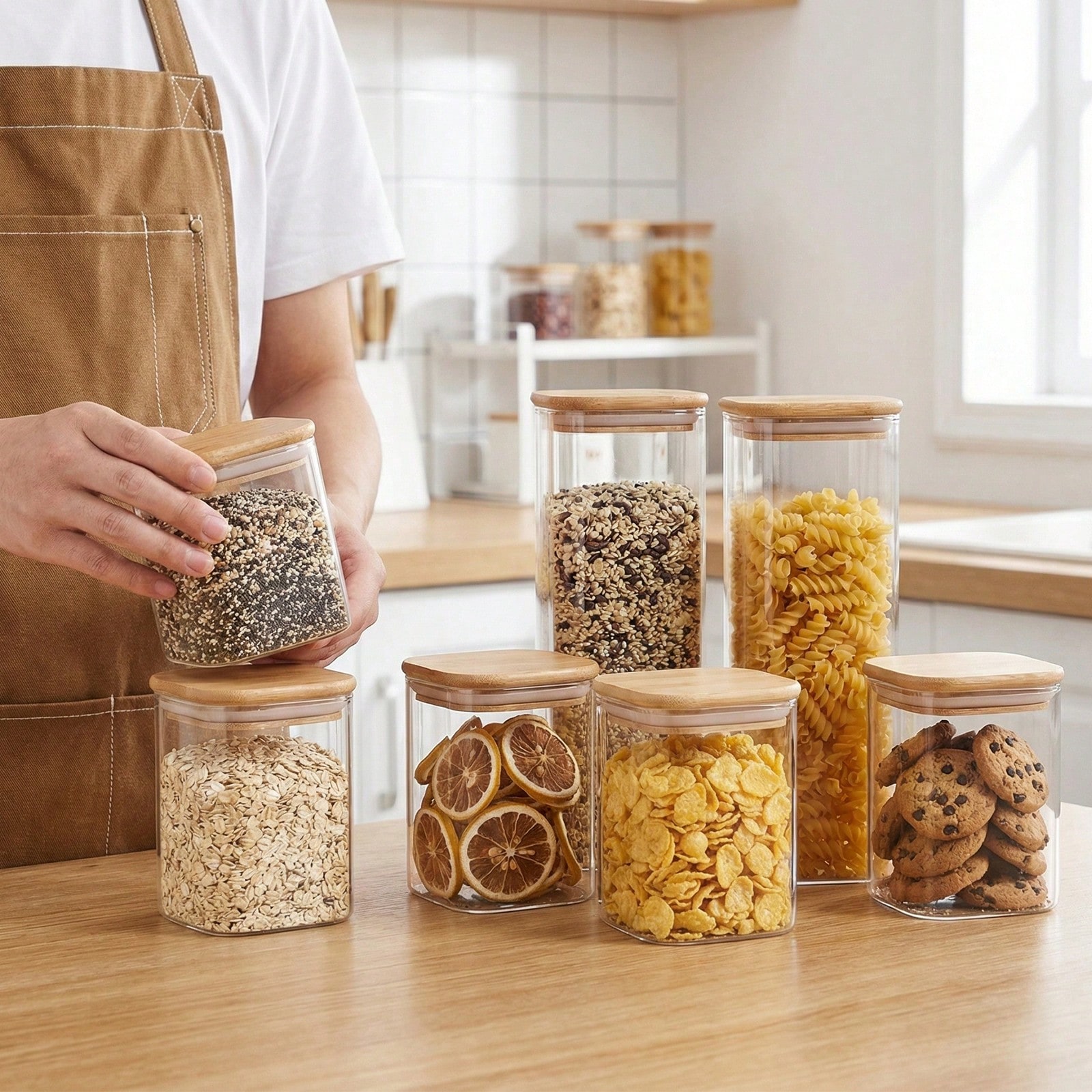 6/12 contenitori in vetro per  - Food Storage Canister recensione e prezzo