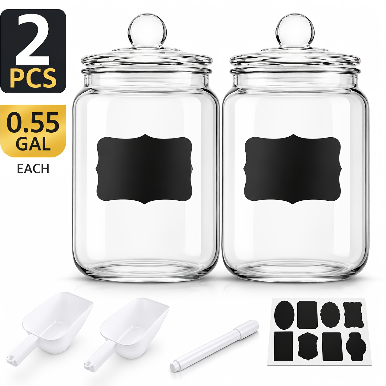 2 barattoli in vetro con coper - Food Storage Canister recensione e prezzo
