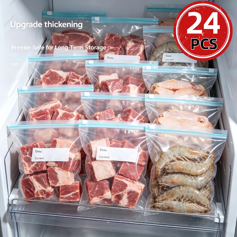 24 Sacchetti Riutilizzabili co - Food Storage Zip Lock Bags recensione e prezzo