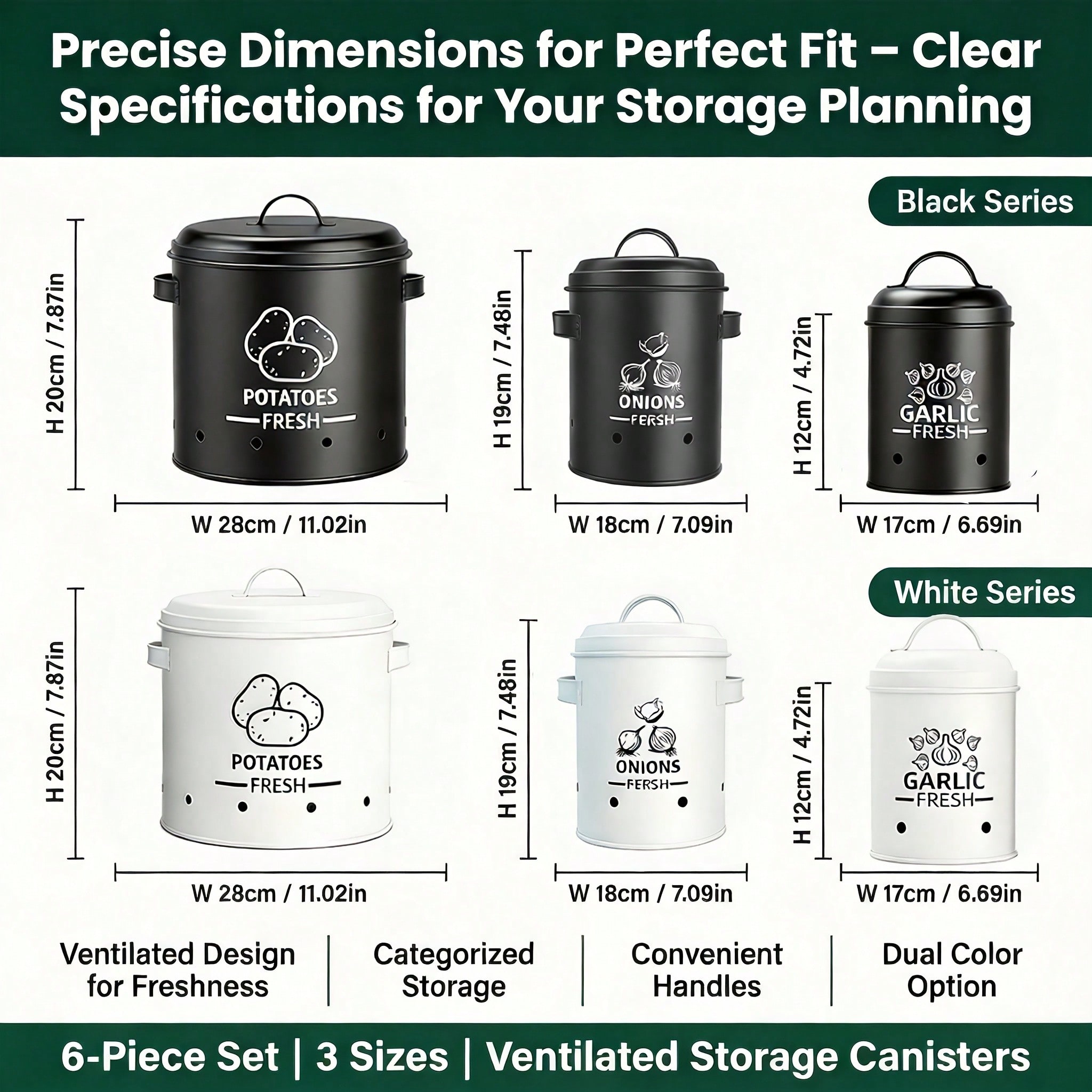 Set di Contenitori per Patate, - Food Storage Canister recensione e prezzo