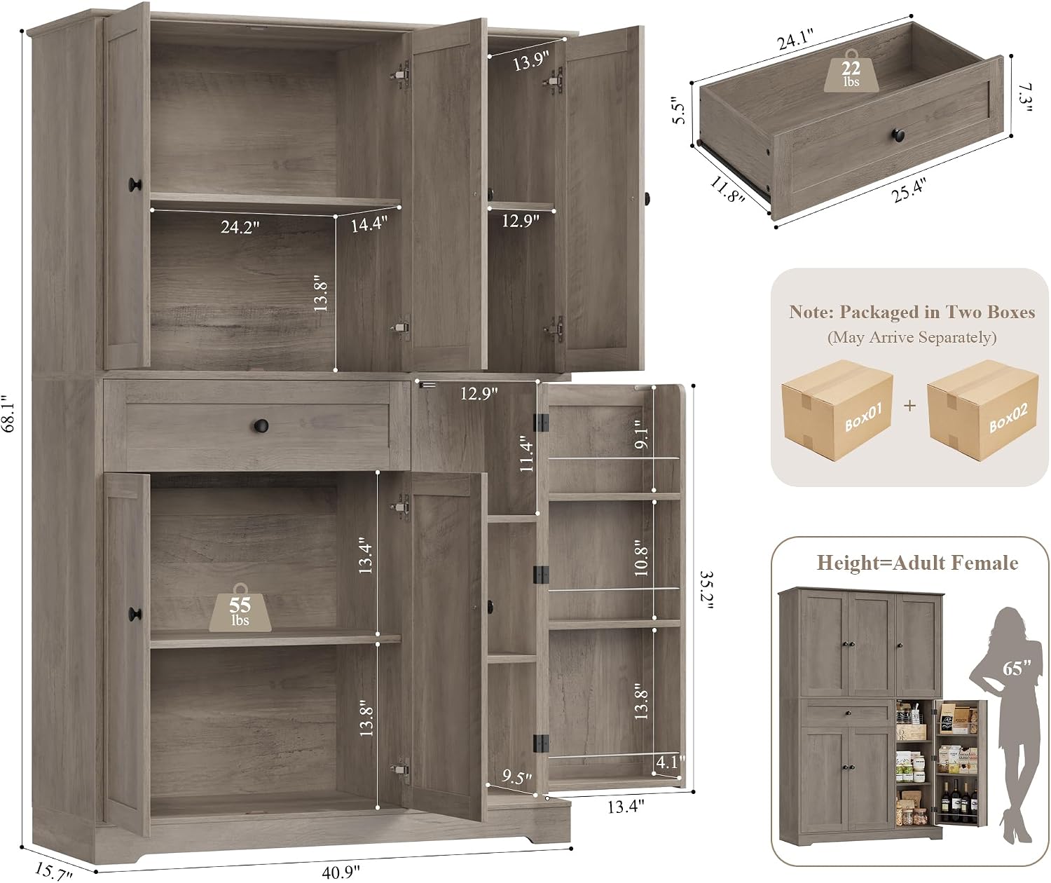 Mobile dispensa da cucina con  - Food Storage In Cabinets recensione e prezzo