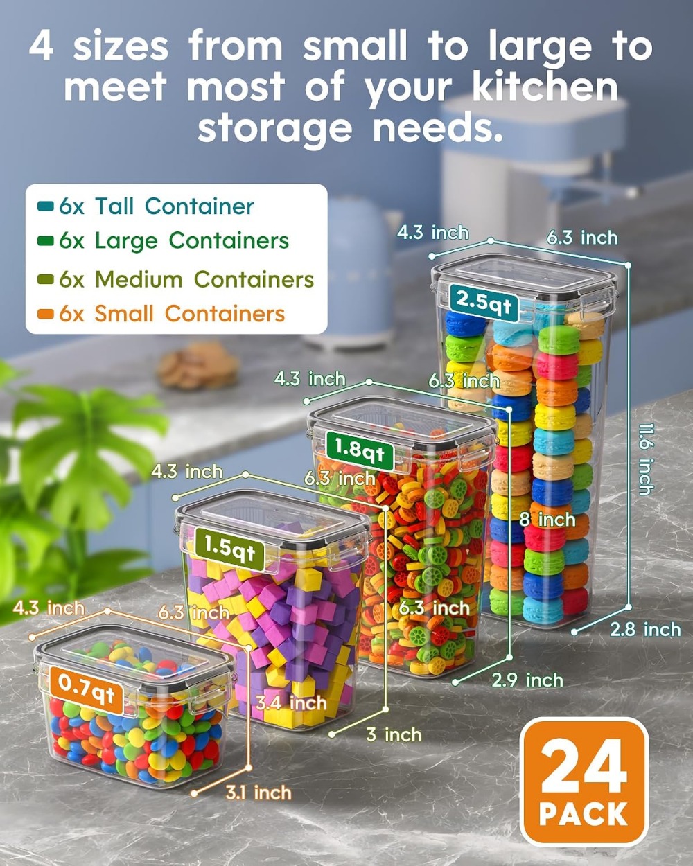 Set di 24 Contenitori Ermetici - Food Storage Canister recensione e prezzo