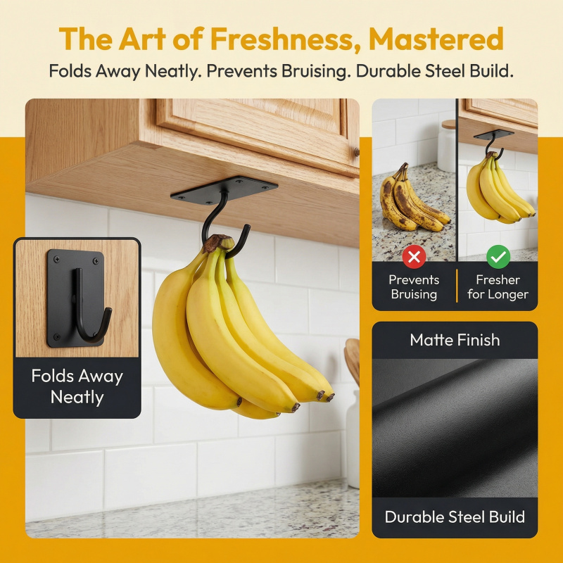 Gancio a banana autoadesivo in - Food Storage In Cabinets recensione e prezzo