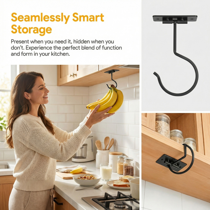 Gancio a banana autoadesivo in - Food Storage In Cabinets recensione e prezzo